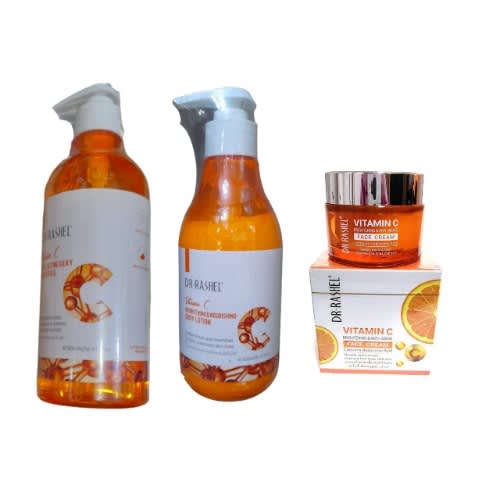 Vitamin C Shower Gel -500ml + Body Lotion -300ml & Face Cream-50g