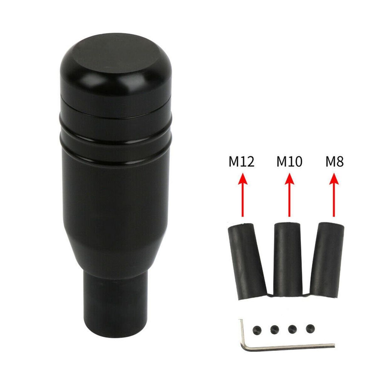 Universal Aluminum Automatic Car Black Gear Stick Shift Knob Lever Shifter