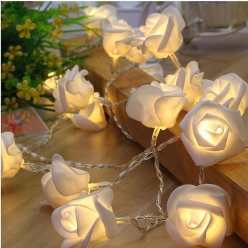 3M 20 LED PE Foam Rose Lamp String For Wedding Decoration