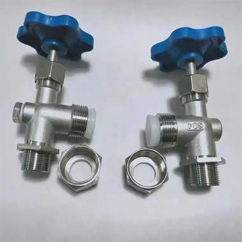 Stainless Steel 304 Flange/Screw Buckle Liquidometer Screw Buckle Cock Valve Jx29w DN15 4 Points 6 Points