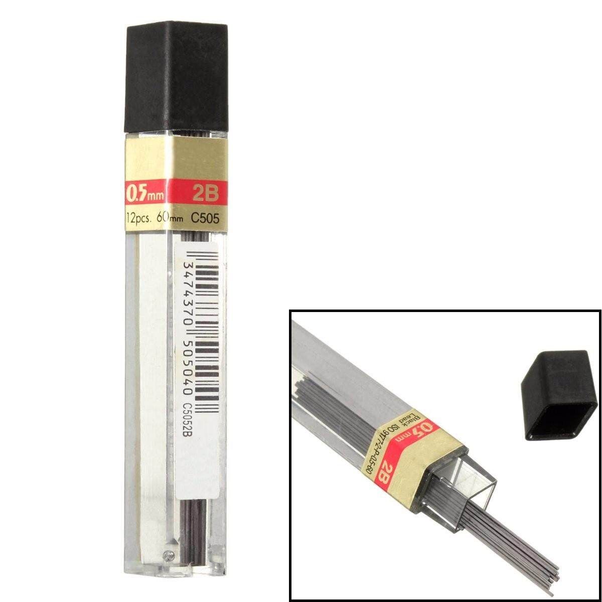 0.5mm HB Black 12 Leads Refill Lead For Mechanical Pencil Drawing Tool HB