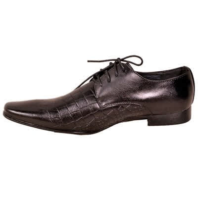 Mens Dual Skin Lace-up Shoe - Black  Free Gifts