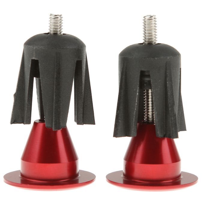 1 Pair Aluminum Road Bike Handlebar Grips Handle Bar Cap End Plugs Red