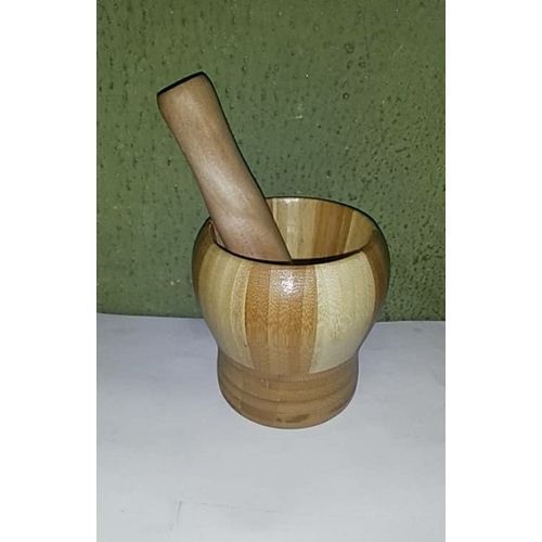 Small Multi Purpose Movable Wooden Mortal & Handy Pestle