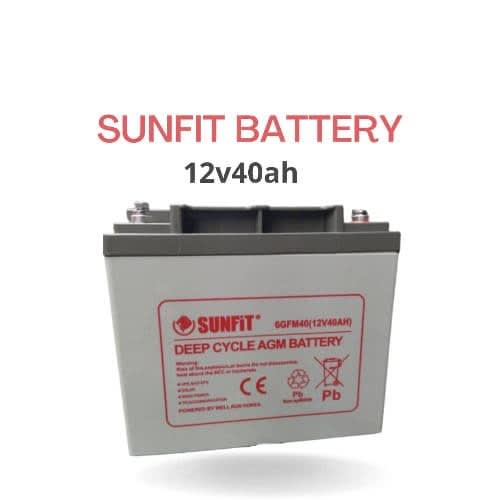 Sunfit Solar Inverter Battery - 40ah 12v