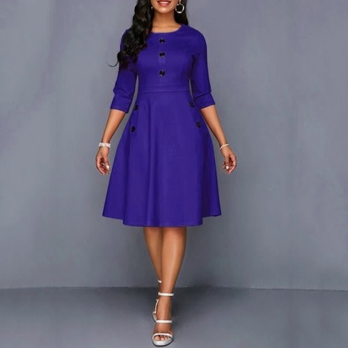 Skater Royal Blue Dress