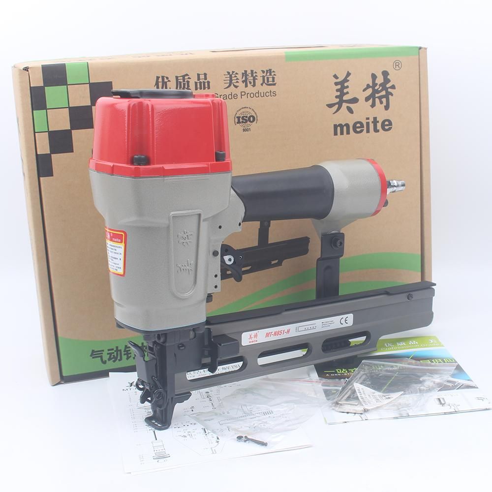16 GA MT-N851-H Heavy Duty Stapler Single S Or Continuous Ss Pneumatic  Nailer  51mm U  Nailing Deptn Adjustable