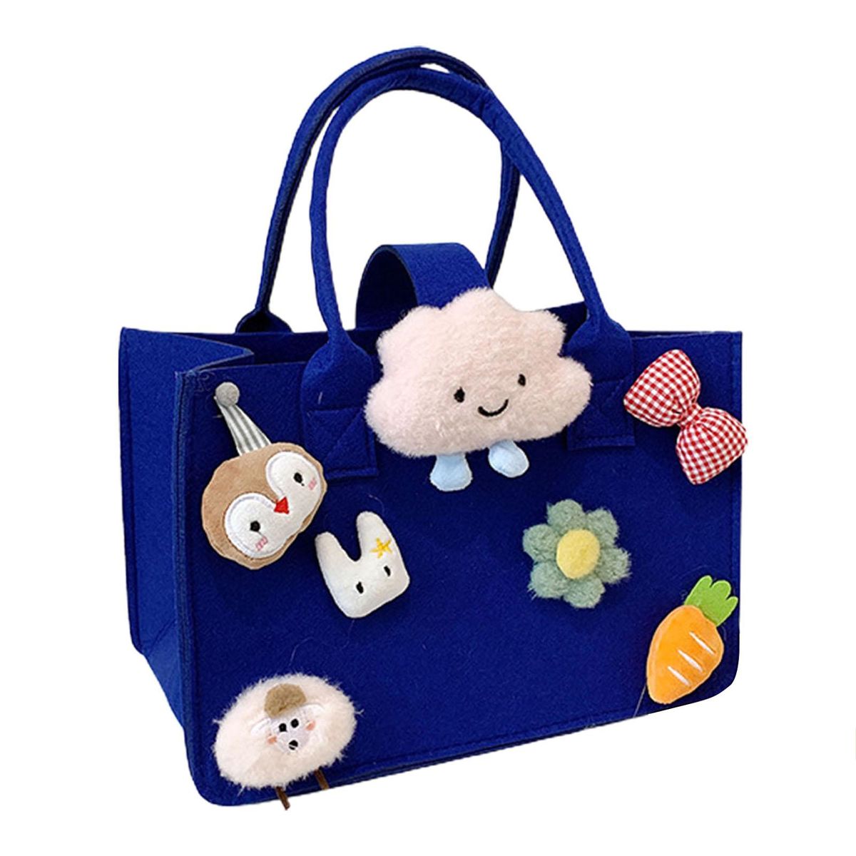 Souvenir Bag Cute Cloud Animal Decoration Tote Bag Blue