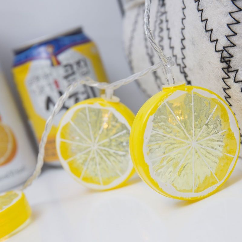 3m Lemon Slice USB Plug Romantic LED String Holiday Light, 20 LEDs Teenage Style Warm Fairy Decorative Lamp For Christmas, Wedding, Bedroom (Yellow)