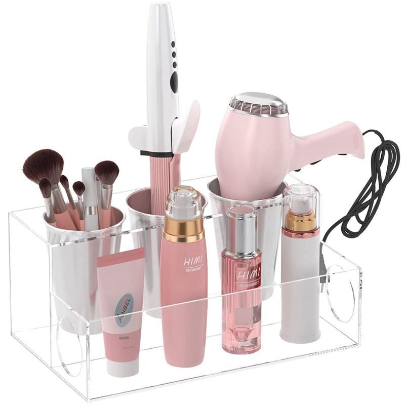 Acrylic Hair Tool Organizer Hair Dryer Storage Rack (Transpa