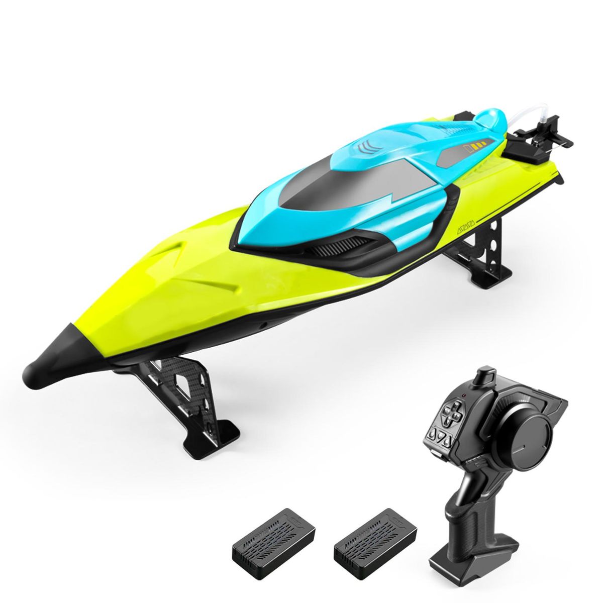RC Boat Remote Control Boats 70km/h High Speed 2.4GHz RC Boat Toy Gift for Kids Adults Boys Proportional Throttle Capsize Reset Low Battery Alarm 2 Battery