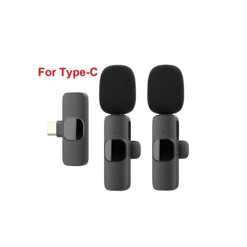 Dual Wireless Lapel Microphone With Noise Cancellation For Type C Android