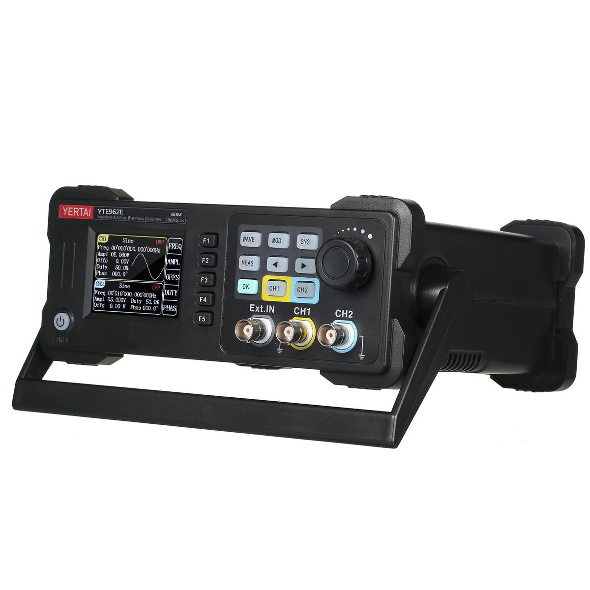 Dual-channel Function Arbitrary Waveform Generator Portable 2-Channel 200MSa/S Sampling Rate 8k Storage Depth Signal Source 2.4-inch TFT LCD Digital Arbitrary Waveform Generator