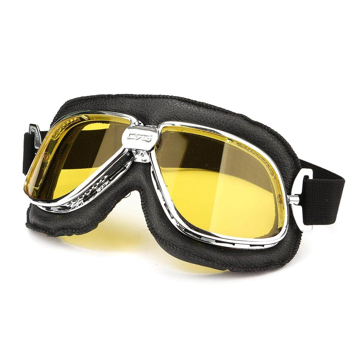 Motorcycle Motorbike Bike Eye Protection Glasses Yellow Lens Yellow Lens