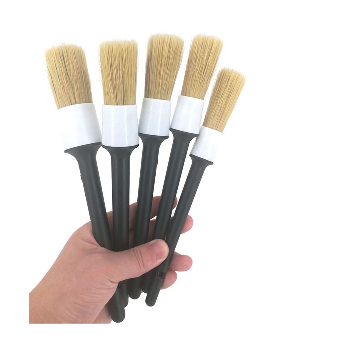 Car Exterior Interior Detail Brush 5Pcs Hair Bristle Brushes for Car Cleaning Auto Detail Tools Dashboard Cleaning Brush