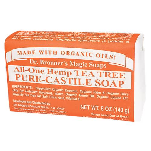 Dr. Bronner's, Pure Castile Bar Soap - Tea Tree - 5 Oz - 140 G