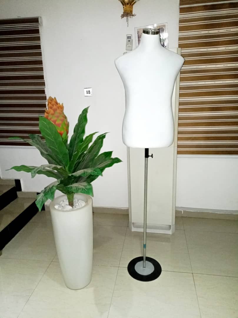 White Male Dress Form With Iron Stand