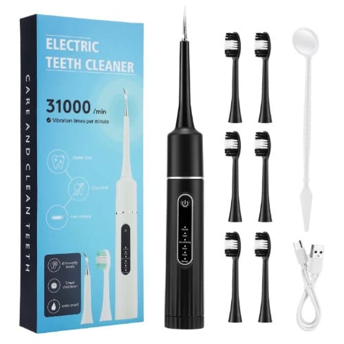Ultra Electic Dental Scaler Tartar & Calculus Eliminator - 6 Brush Heads