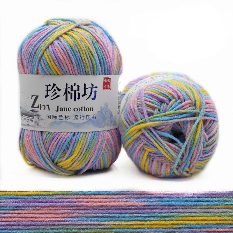 1pc 50g Milk Combed Cotton Yarn Soft Crochet Yarn Baby Yarn DIY For Knitting Wool Cheap Hand Knitting Crochet Sweater QL39