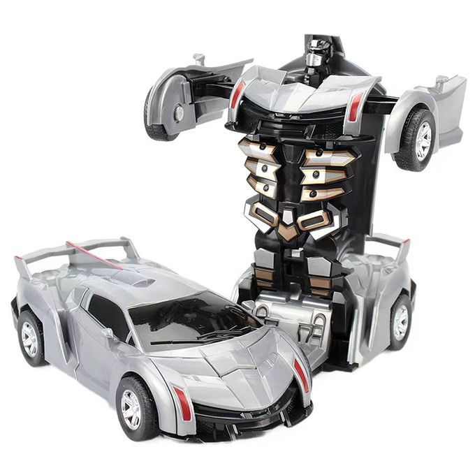 Car Inertial Transformer Robots Toy - Grey