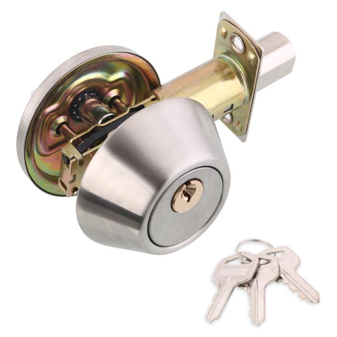 Door Knob Lockset With 3 Keys Privacy Handle Bedroom