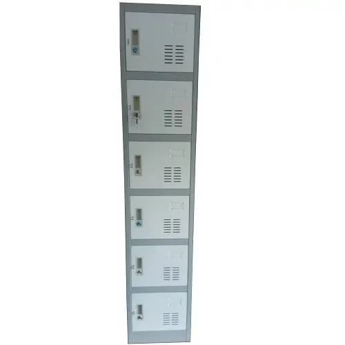 Single 6-doors Worker's Metal Box Storage Lockers