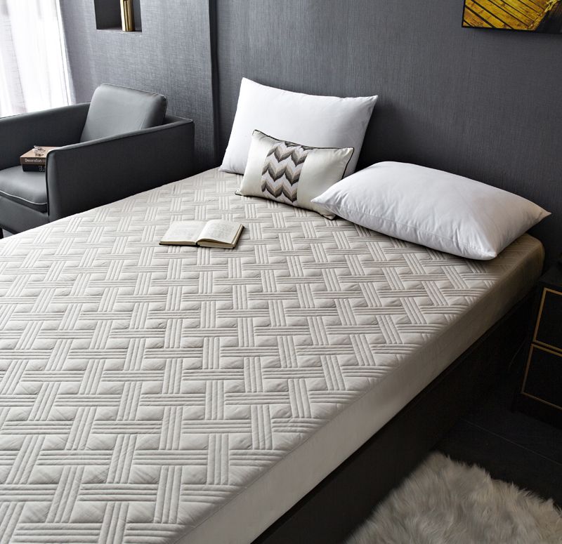 Quilted Fitted Mattress Protector/Cover Waterproof Grey