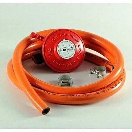 Gas Regulator + 3 Yards Of Hose - Orange