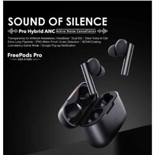 Freepods Pro Anc Active Noise Cancellation Tws True Wireless Earbuds - Black
