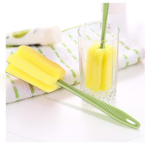 Sponge Brush For Bottles - Red - Wine Glass - Glass Bottle Cleaning Tools-1pc
