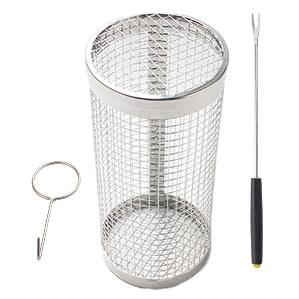 Portable Stainless Steel Bbq Grill Basket for Outdoor Cooking