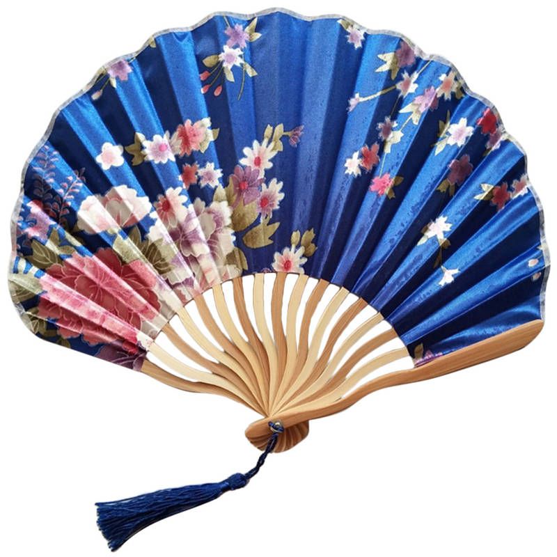 2019 Fan Hand Silk Fans Bamboo For 1.30 Gift Handheld Church Folding Wedding Held Fans Folded