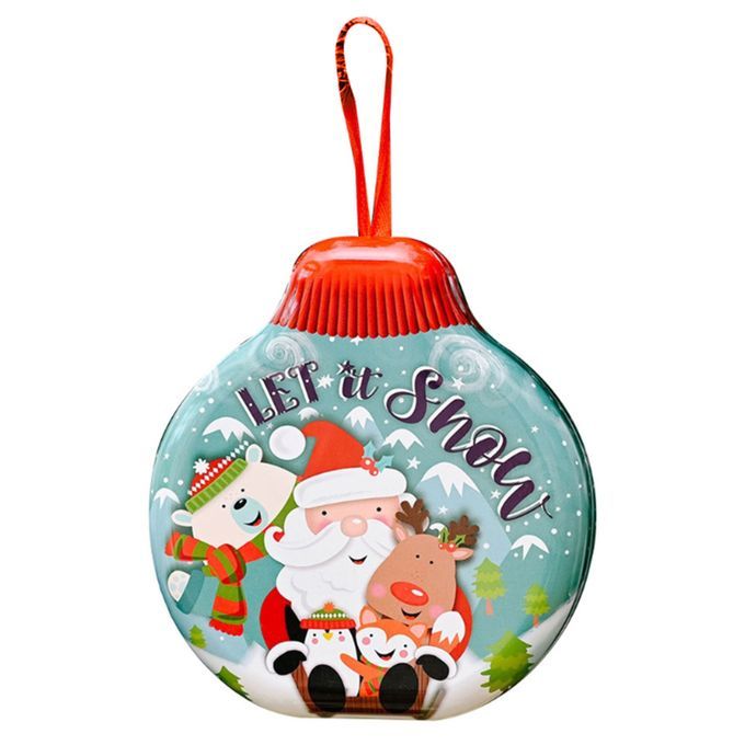 Candy Box Santa Claus Print Exquisite Workmanship-Blue