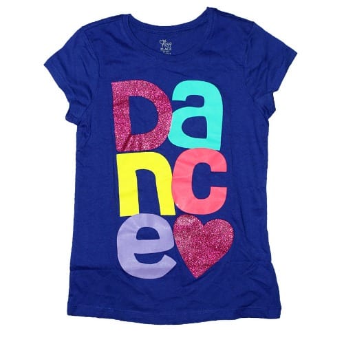 Girls Short Sleeve "dance" Defined Graphic Tee