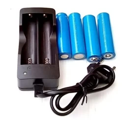 Rechargeable Battery With Charger -3.7V 5800mAh Li-ion - 4Pcs