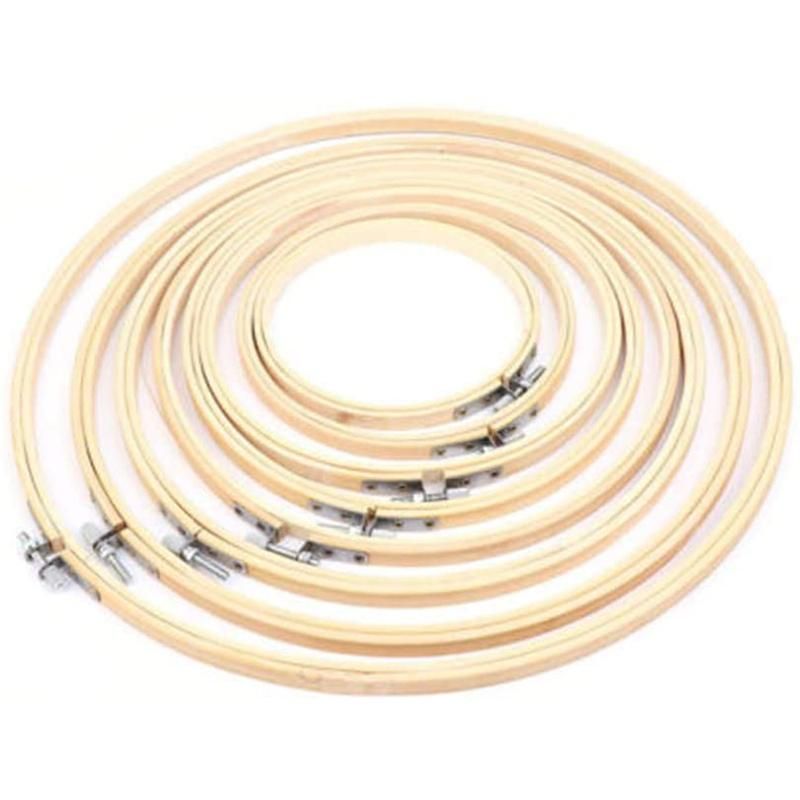 Embroidery Hoops Cross Stitch Wreath Bamboo Circle Bamboo