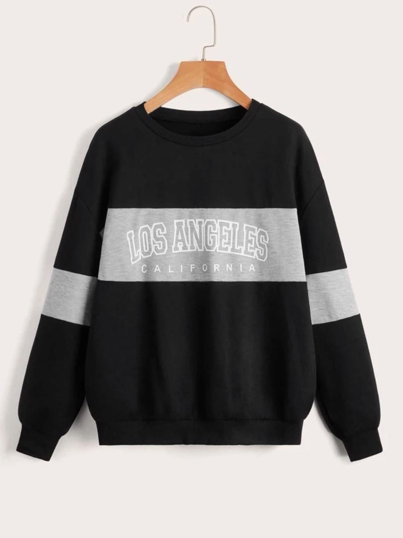 Black And Ash Sweatshirt With Print