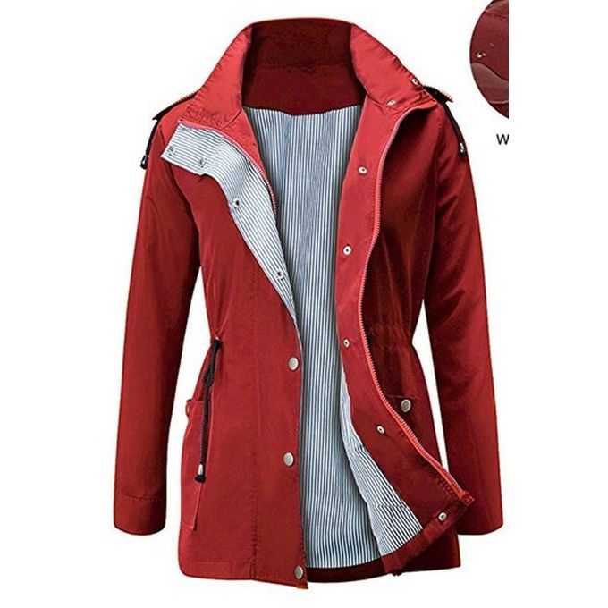 SMOLOUD Outdoor Sports Bicycle Cycling Raincoat Hooded Waterproof Windproof Red
