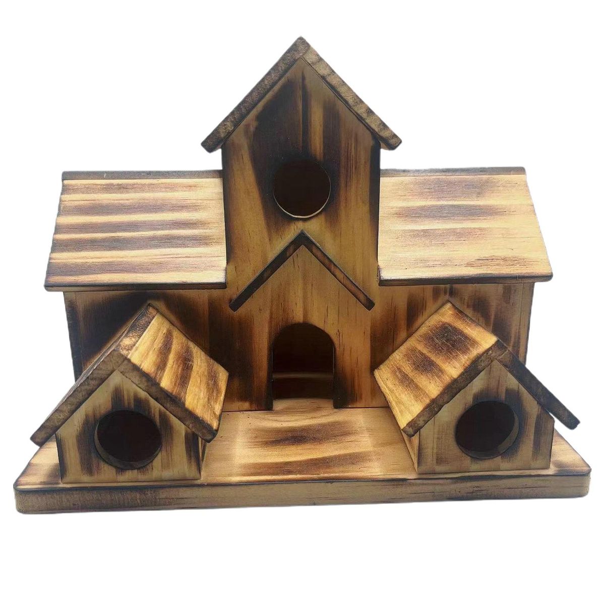 Bird House Waterproof Hanging Birdhouse Wooden Color