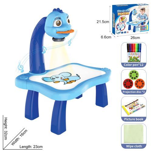 LED Projector Drawing Board For Kids Children Painting Table Desk Montessori Educational Learning Writing Tablet For Boys Girls