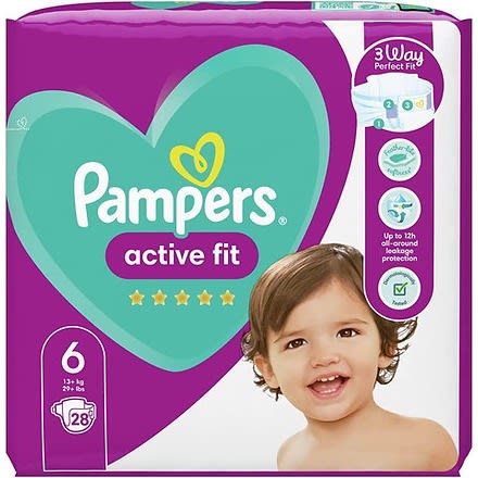 Active Fit Nappies - Size 6 - 13kg Essential Pack - 28-pack