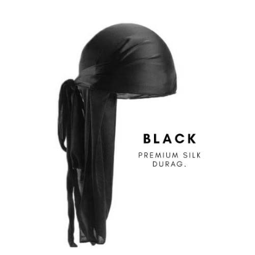 Priddi Blank Durag -  Black