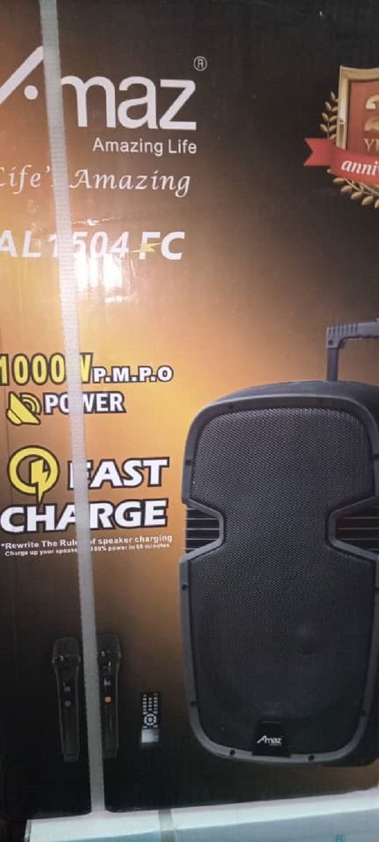 15'' Rechargeable Public Address System With Wireless Microphone,Bluetooth,Remoth Control And USB Plug And Play Function