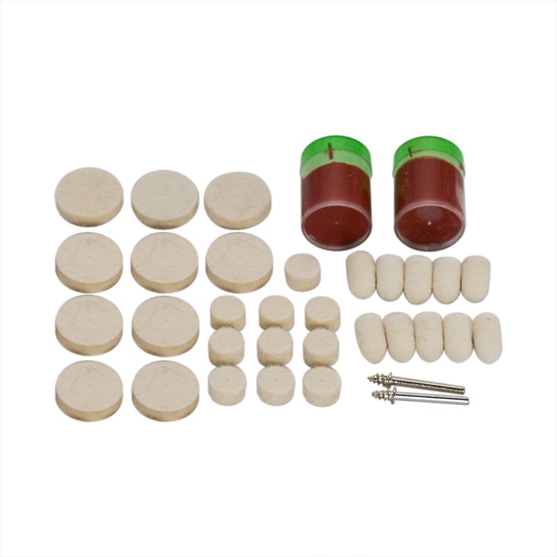 34pcs/set 1/8inch Soft Felt Polishing Buffing Burr