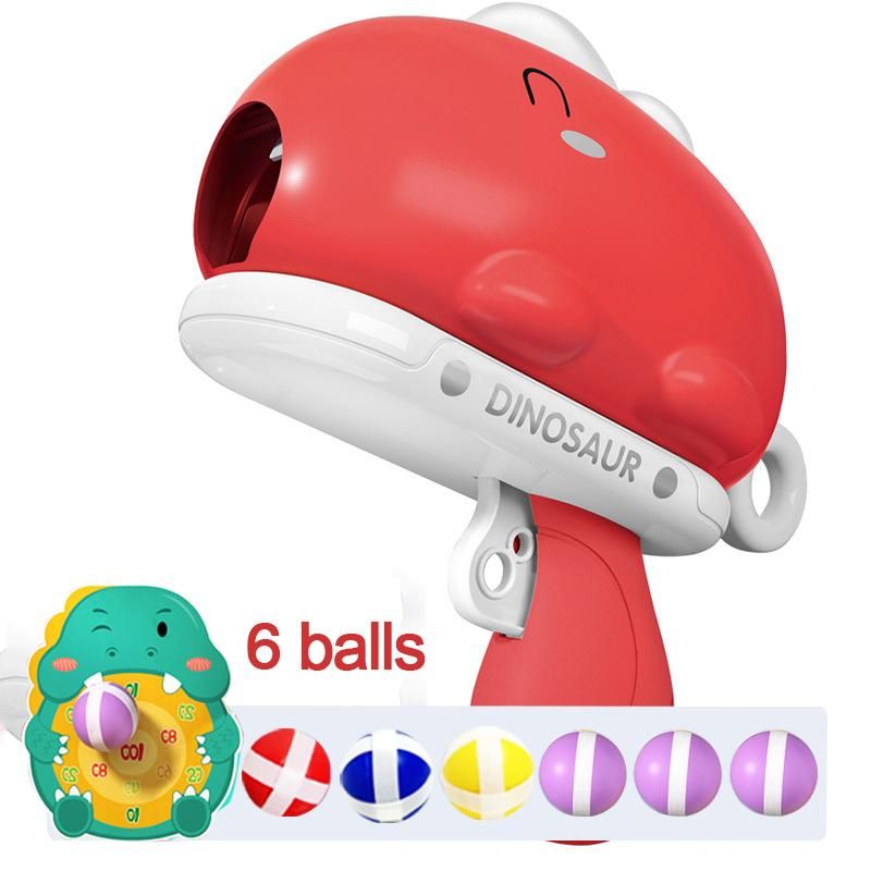 Children Montessori Toys Throw Sports Dinosaur Shooting Gun Target Sticky Ball Dart Education Outdoor Games for Kids Toys Gift