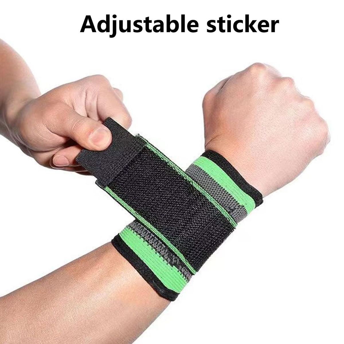 1 Pair Wrist Wrap Sports Running Wrist Protector Green