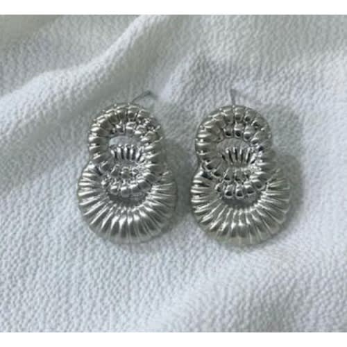 Flat Silver Clip On Earrings