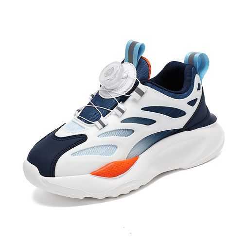 Kids Shoes Girl Sneakers Rotating Buckle Kids Shoes Girls' Shoes Blue