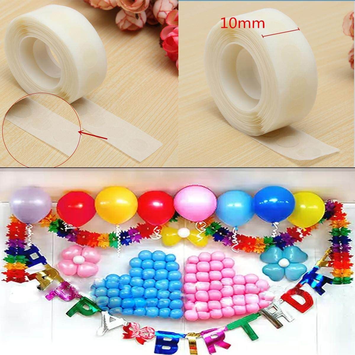 1pc 10mm Dot Permanent Adhesive Balloon Wedding Party Xmas Gift