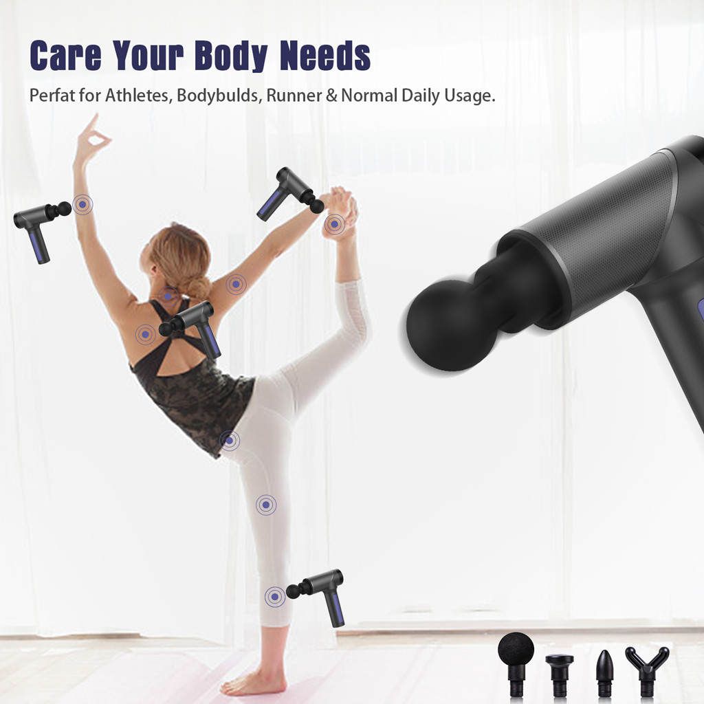Quiet Deep Tissue Muscle Massager  Deep Relaxation For Black